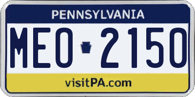 PA license plate MEO2150
