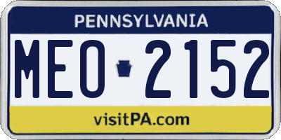 PA license plate MEO2152