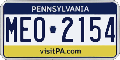 PA license plate MEO2154