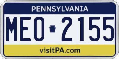 PA license plate MEO2155