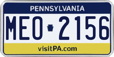 PA license plate MEO2156