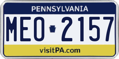 PA license plate MEO2157