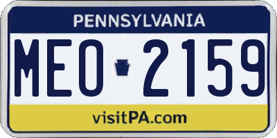 PA license plate MEO2159