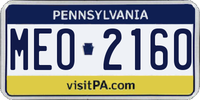 PA license plate MEO2160