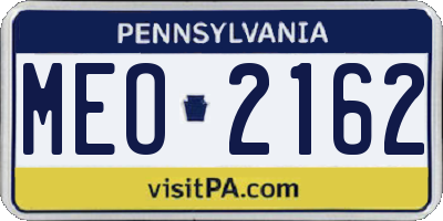 PA license plate MEO2162