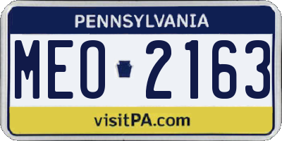 PA license plate MEO2163