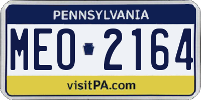 PA license plate MEO2164