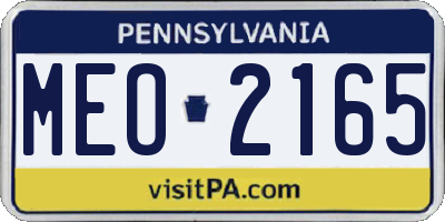 PA license plate MEO2165