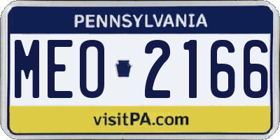 PA license plate MEO2166