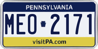 PA license plate MEO2171