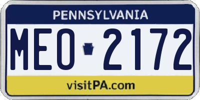 PA license plate MEO2172