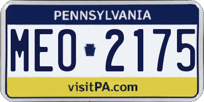 PA license plate MEO2175
