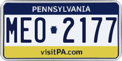 PA license plate MEO2177