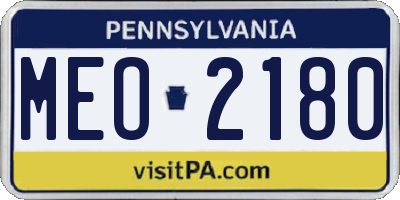 PA license plate MEO2180