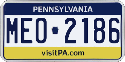 PA license plate MEO2186