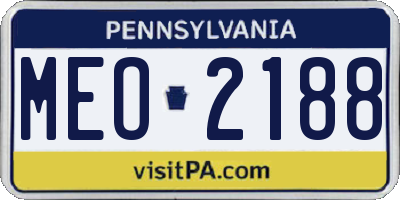PA license plate MEO2188