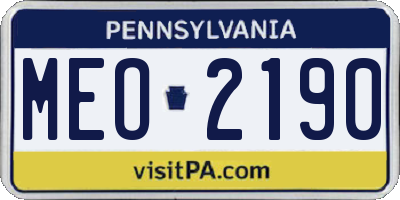 PA license plate MEO2190