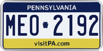 PA license plate MEO2192