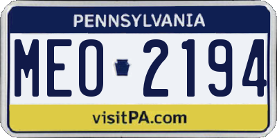 PA license plate MEO2194