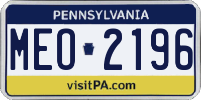 PA license plate MEO2196