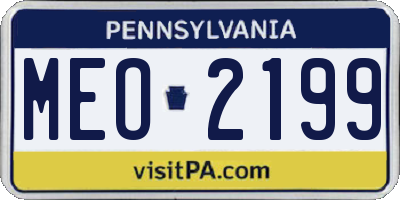 PA license plate MEO2199