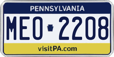 PA license plate MEO2208