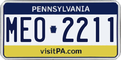 PA license plate MEO2211