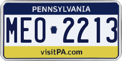 PA license plate MEO2213