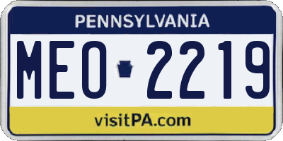 PA license plate MEO2219