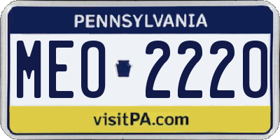 PA license plate MEO2220
