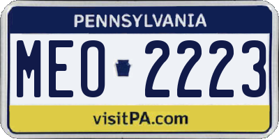 PA license plate MEO2223