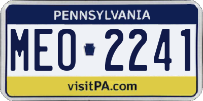 PA license plate MEO2241