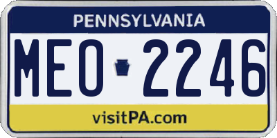 PA license plate MEO2246