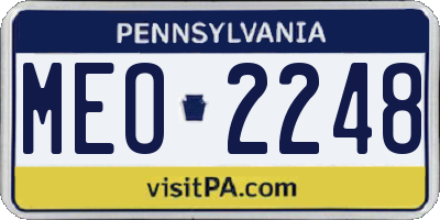 PA license plate MEO2248