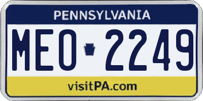 PA license plate MEO2249