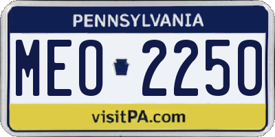 PA license plate MEO2250