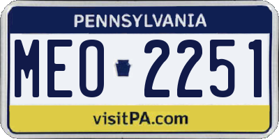 PA license plate MEO2251