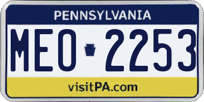 PA license plate MEO2253