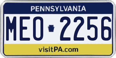 PA license plate MEO2256