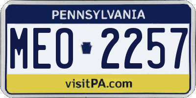 PA license plate MEO2257