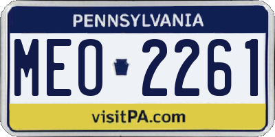 PA license plate MEO2261