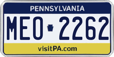 PA license plate MEO2262