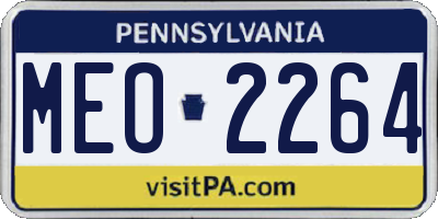 PA license plate MEO2264