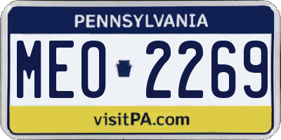 PA license plate MEO2269