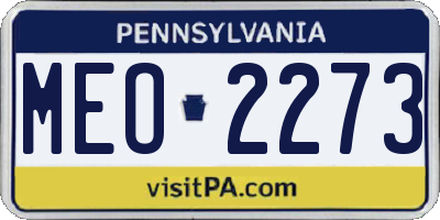 PA license plate MEO2273