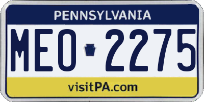 PA license plate MEO2275