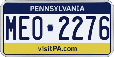 PA license plate MEO2276
