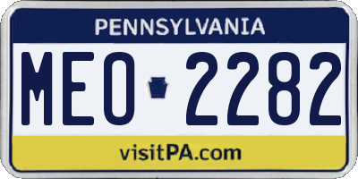 PA license plate MEO2282