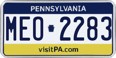 PA license plate MEO2283
