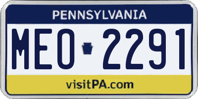 PA license plate MEO2291
